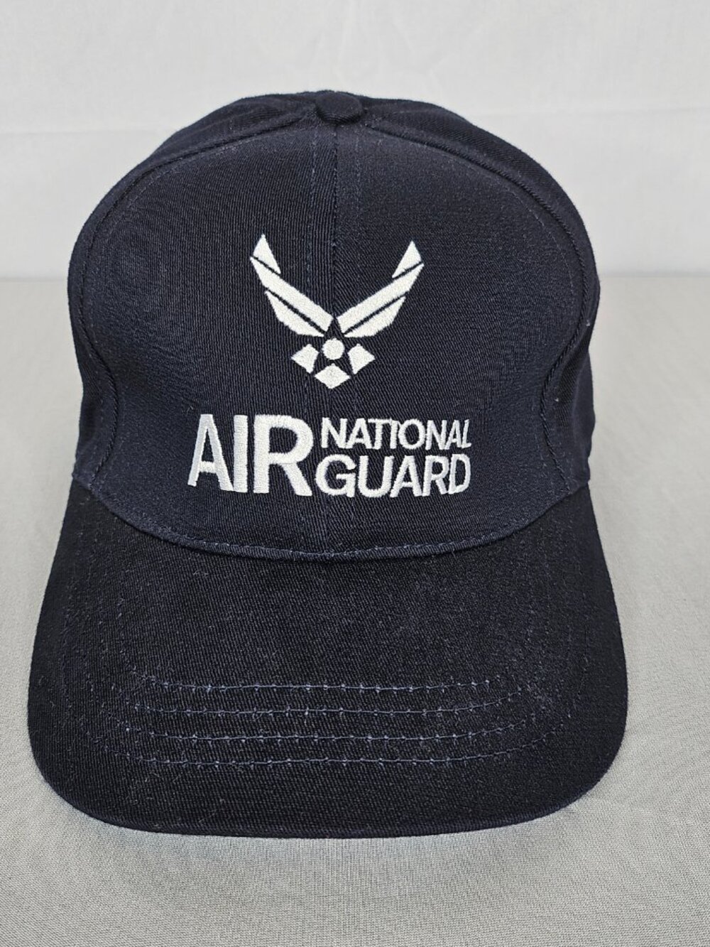 Air National Guard Hat | USA Made Embroidered Fitted Cap | Black Military